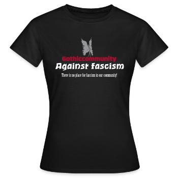 Contrele fascisme - T-shirt Femme - noir - Devant - AI Model Female 172 dark (172cm)
