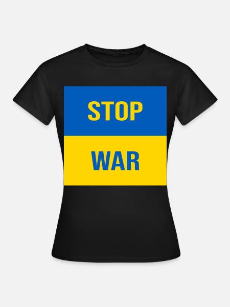 STOP WAR - Frauen T-Shirt - Schwarz
