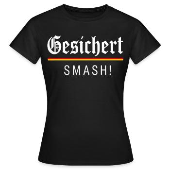 SMASH sécurisé ! Allemagne - T-shirt Femme - noir - Devant - AI Model Female 172 dark (172cm)