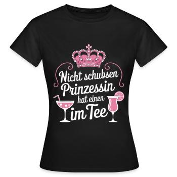 Ne poussez pas la princesse JGA Party Mallorca Malle - T-shirt Femme - noir - Devant - AI Model Female 172 dark (172cm)