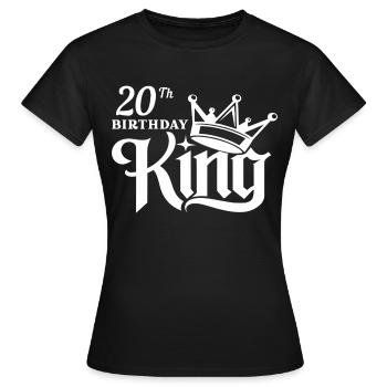 Roi du 20e anniversaire - T-shirt Femme - noir - Devant - AI Model Female 172 dark (172cm)