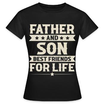 Father and son - Women's T-Shirt - black - Front - AI Model Female 172 dark (172cm)