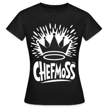 Chefmoss avec couronne royale - T-shirt Femme - noir - Devant - AI Model Female 172 dark (172cm)