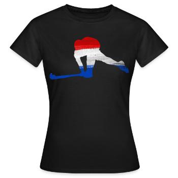 Hockey Niederlande - Frauen T-Shirt - Schwarz - Vorne - AI Model Female 172 dark (172cm)