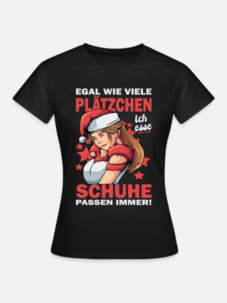 Weihnachtsgeschenk Frauen Plätzchen Lustig Idee - Frauen T-Shirt - Schwarz