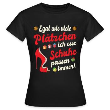 Weihnachtsgeschenk Frauen Plätzchen Lustig Idee - Frauen T-Shirt - Schwarz - Vorne - AI Model Female 172 dark (172cm)