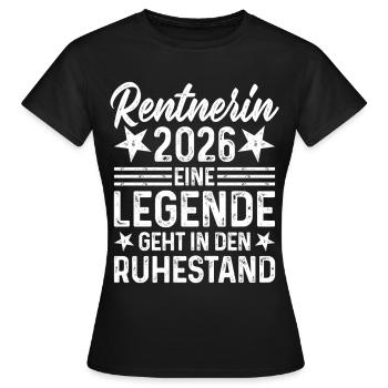 Retraité 2026 Une légende prend sa retraite - T-shirt Femme - noir - Devant - AI Model Female 172 dark (172cm)