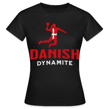 Handball WM 2025 Dänemark Fan Hoodie - Frauen T-Shirt - Schwarz - Vorne - AI Model Female 172 dark (172cm)