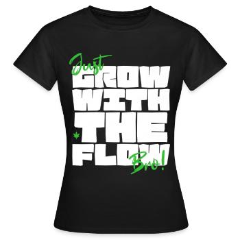 Grow with the Flow - Women's T-Shirt - black - Front - AI Model Female 172 dark (172cm)