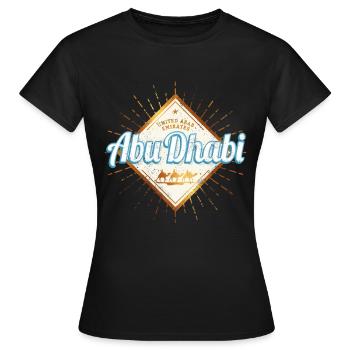 Abu Dhabi Émirats Arabes Unis Vintage Émirats Arabes Unis - T-shirt Femme - noir - Devant - AI Model Female 172 dark (172cm)
