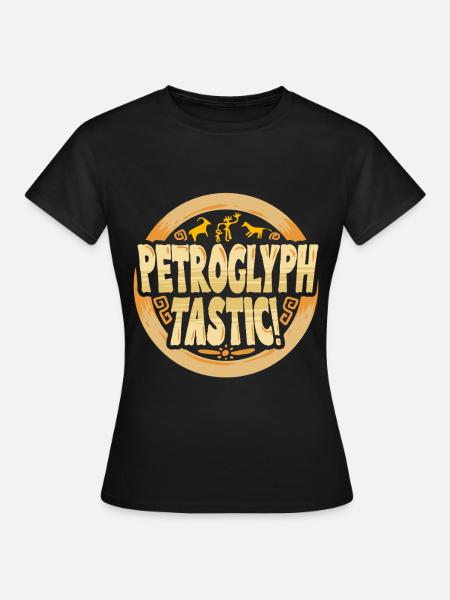 Petroglyphe Tastic Petroglyphen Piktogramme - Frauen T-Shirt - Schwarz
