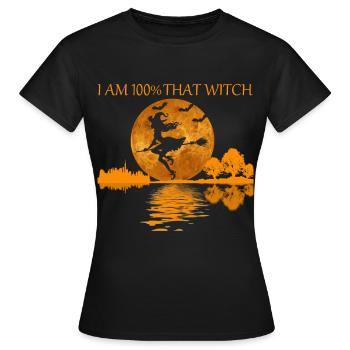 100 pour cent cette sorcière - T-shirt Femme - noir - Devant - AI Model Female 172 dark (172cm)