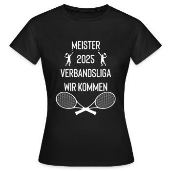 Motivation du match de tennis 2025 - T-shirt Femme - noir - Devant - AI Model Female 172 dark (172cm)
