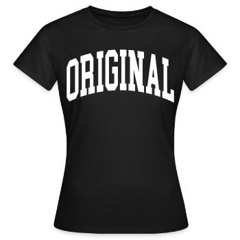 Original - Women's T-Shirt - black - Front - AI Model Female 172 dark (172cm)