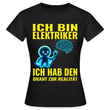 Elektrischer Geist mit Draht-Amongus - Frauen T-Shirt - Schwarz - Vorne - AI Model Female 172 dark (172cm)