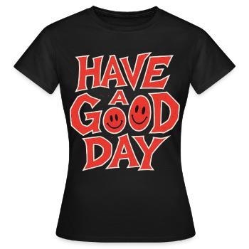 Uplifting Smile Motivational Print - Women's T-Shirt - black - Front - AI Model Female 172 dark (172cm)