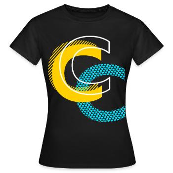 Anfangsbuchstabe C - Frauen T-Shirt - Schwarz - Vorne - AI Model Female 172 dark (172cm)