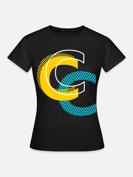 Anfangsbuchstabe C - Frauen T-Shirt - Schwarz