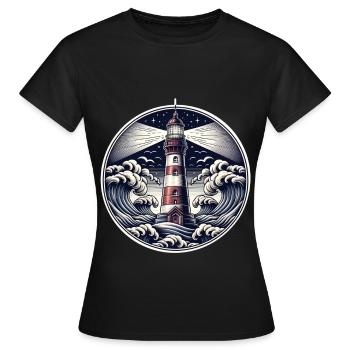 phare - T-shirt Femme - noir - Devant - AI Model Female 172 dark (172cm)
