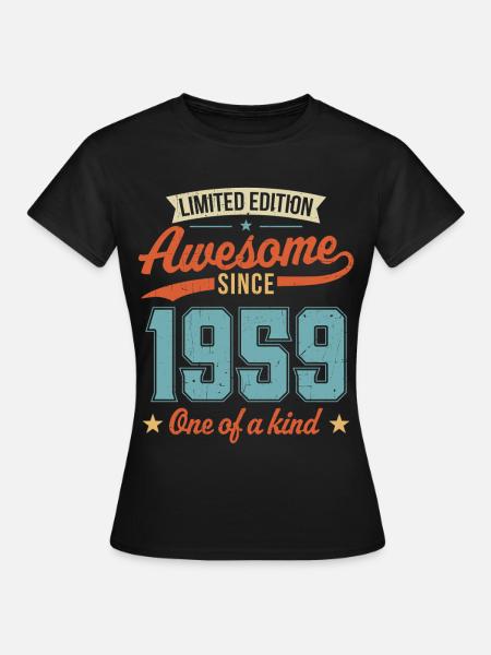 Genial seit 1959 - Frauen T-Shirt - Schwarz