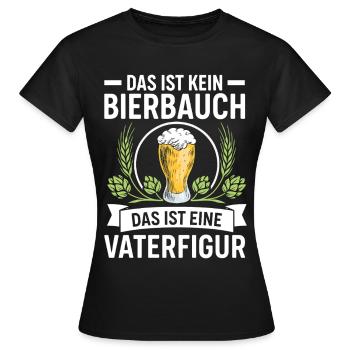 Bald Papa DAS IST KEIN BIERBAUCH DAS IST EINE - Frauen T-Shirt - Schwarz - Vorne - AI Model Female 172 dark (172cm)