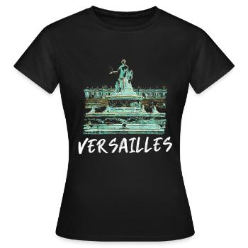 Versailles, Baroque Fountain - Women's T-Shirt - black - Front - AI Model Female 172 dark (172cm)