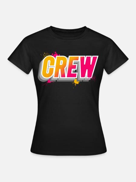Crew - Frauen T-Shirt - Schwarz