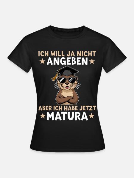 Abschlussprüfung bestanden Otter Matura Abschluss - Frauen T-Shirt - Schwarz