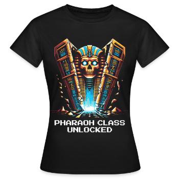 Classe Pharaon débloquée | Égypte, JdR - T-shirt Femme - noir - Devant - AI Model Female 172 dark (172cm)