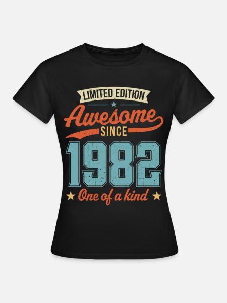 Genial seit 1982 - Frauen T-Shirt - Schwarz