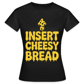 Fromage Bâtonnet de fromage Toast au fromage - T-shirt Femme - noir - Devant - AI Model Female 172 dark (172cm)