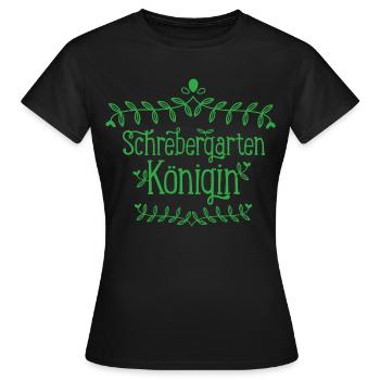 Schrebergarten Königin Kleingarten - Frauen T-Shirt - Schwarz - Vorne - AI Model Female 172 dark (172cm)
