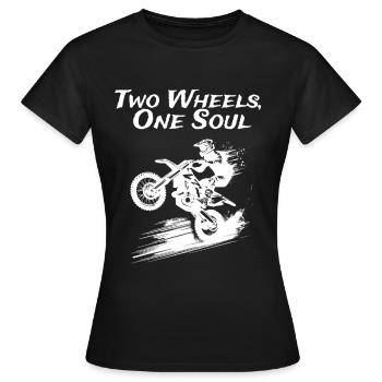 Deux roues, une âme - T-shirt Femme - noir - Devant - AI Model Female 172 dark (172cm)