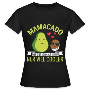 Zukünftige Mutter MAMACADO VIEL COOLER Lustig - Frauen T-Shirt - Schwarz - Vorne - AI Model Female 172 dark (172cm)