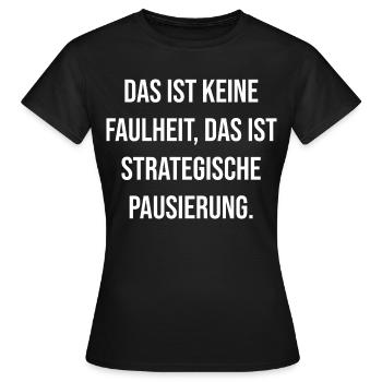 Typographie de rupture stratégique - T-shirt Femme - noir - Devant - AI Model Female 172 dark (172cm)