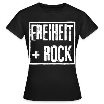 LIBERTÉ et ROCK GRUNGE ROCK GRAFFITI DESIGN - T-shirt Femme - noir - Devant - AI Model Female 172 dark (172cm)