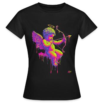 #NEon Amor - Frauen T-Shirt - Schwarz - Vorne - AI Model Female 172 dark (172cm)