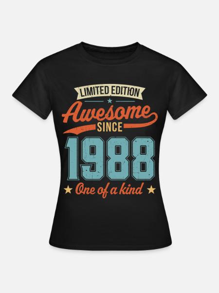 Genial seit 1988 - Frauen T-Shirt - Schwarz
