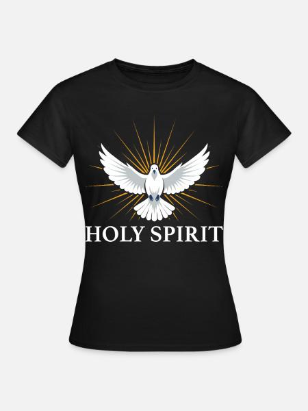 Heiliger Geist Taube mit Strahlen Glaube Religion - Frauen T-Shirt - Schwarz