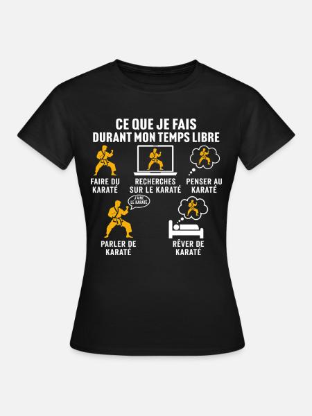 In meiner Freizeit mache ich Karate - Frauen T-Shirt - Schwarz