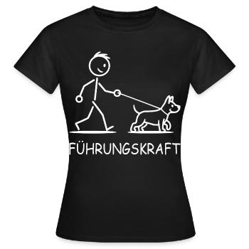 Chien de Leadership - T-shirt Femme - noir - Devant - AI Model Female 172 dark (172cm)