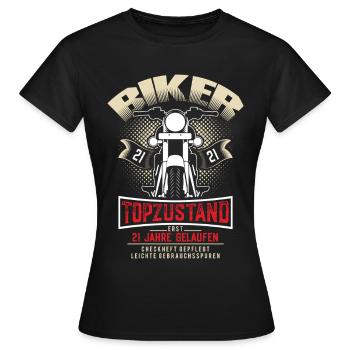 21e anniversaire Moto Moto - T-shirt Femme - noir - Devant - AI Model Female 172 dark (172cm)