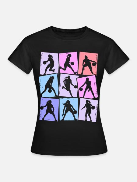 Basketballerin Basketball Mädchen Damen - Frauen T-Shirt - Schwarz