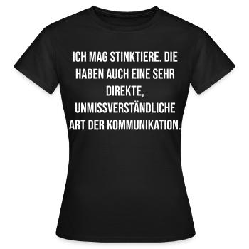 Skunk Direct Communication - Women's T-Shirt - black - Front - AI Model Female 172 dark (172cm)