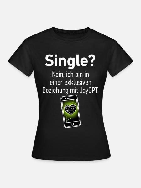Exklusive AI-Beziehung mit JayGPT - Frauen T-Shirt - Schwarz