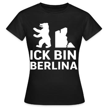 Ick bin Berlina - Frauen T-Shirt - Schwarz - Vorne - AI Model Female 172 dark (172cm)