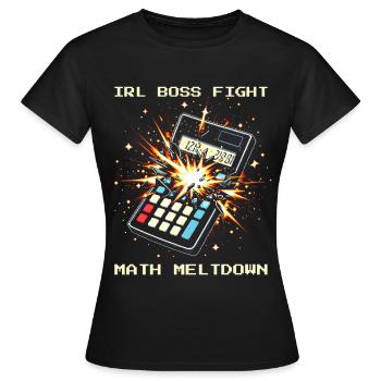 Endgegner Mathe | Hausaufgaben Frust Humor - T-shirt Femme - noir - Devant - AI Model Female 172 dark (172cm)