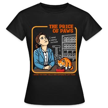 Le prix des pattes - T-shirt Femme - noir - Devant - AI Model Female 172 dark (172cm)