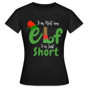 Je ne suis pas petit, je suis elfe - T-shirt Femme - noir - Devant - AI Model Female 172 dark (172cm)