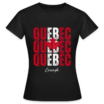 Quebec, Kanada, ich liebe Quebec - Frauen T-Shirt - Schwarz - Vorne - AI Model Female 172 dark (172cm)